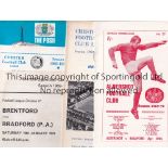 BRADFORD PARK AVENUE Ten away programmes from 1969-70 their last season in the football league inc