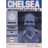 GEORGE BEST Programme for the John Dempsey Testimonial at Chelsea FC 11/2/1980 in which Best