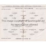 NEUTRAL AT ARSENAL 1936 Programme for Islington Corinthians v Chinese Olympic XI 31/8/1936, very