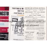 NON LEAGUE A collection of 18 Non League programmes mostly Sutton United to include v Redhill Surrey