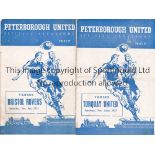 PETERBOROUGH Two programmes from Peterborough United's FA Cup run in 1952/53 both homes v Torquay