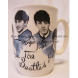 BEATLES Mug with prints of the Beatles with first names above made in the Potteries (Burslem). Good