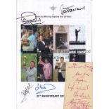 GOLF AUTOGRAPHS A signed photo print of Ryder Cup Winning Captains Over 25 Years, signed by