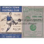 MERTHYR / IPSWICH Two programmes from the Merthyr Tidfil v Ipswich Town FA Cup 1st Round, the