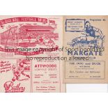 MARGATE / WALSALL Both programmes from the FA Cup 1st Round ties between Margate and Walsall 19/11/