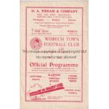 TOTTENHAM HOTSPUR Programme for the away ECL match v. Wisbech Town 22/3/1952. Creased. Generally