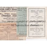 SOUTHAMPTON AWAYS Five Southampton away programmes from the 1945/46 season v Derby County 2/2/