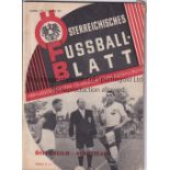 AUSTRIA - SCOTLAND 55 Austria home programme v Scotland, 19/5/55, Osterreichisches Fussball Blatt