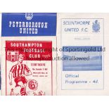 SOUTHAMPTON LEAGUE CUP Three programmes from the 2nd Round League Cup tie between Southampton and