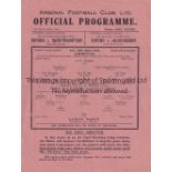 ARSENAL Home programme v Luton Town, 19/09/1942. Two small holes, very slightly creased. Generally