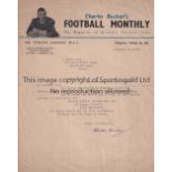 CHARLES BUCHAN AUTOGRAPH A typed letter with Football Monthly letterhead, signed in 1952. Horizontal