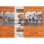 HULL CITY Four home programmes 1949/50 season v. Preston slightly worn, Coventry, Leicester and