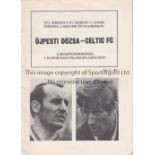 UJPEST DOZSA - CELTIC 72 Ujpesti Dozsa home programme v Celtic, 8/3/72. Good