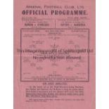 ARSENAL Home programme v Reading 24/10/1942. Repaired punch holes and creases. Generally good