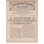 FULHAM V GLOSSOP 1913 Programme for the Division 2 match at Fulham 5/4/1913. Ex-binder missing the