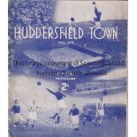 HUDDERSFIELD TOWN Home programme v Bolton 22/10/1938, Centre crease, worn. Fair