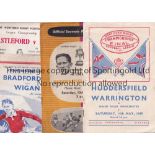 RUGBY LEAGUE CHAMPIONSHIP FINALS Five programmes: 1949 Huddersfield v Warrington, 1950