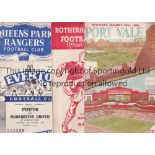 1950's A collection of 62 programmes from the 1950's to include Everton v Manchester United ,