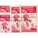 SOUTHAMPTON Twenty one Southampton home programmes for League matches for the 1962/63 season plus