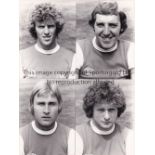 ARSENAL Four 8" X 5.5" black & white Press photographs with 4 portrait insets on each page and paper