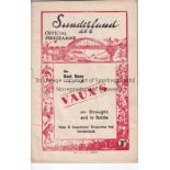 SUNDERLAND / MAN UNITED Programme Sunderland v Manchester United 18/2/1950. No writing. Generally