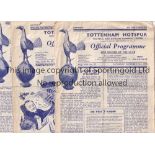 TOTTENHAM Thirteen home programmes at White Hart Lane 1950/51 (3), 1952/53 (5), 1953/54 (4) and