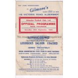 ALDERSHOT Home programme v Army Physical Training Staff X1 Friendly 30/9/1939. Some foxing. No