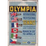 TENNIS Programme for an International Professional Tennis tournament at Olympia , London to