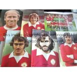 MANCHESTER UNITED Twelve 17" X 12" prints issued by Coffer in the early 1970's including a team