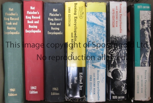 BOXING / THE RING BOOK AND ENCYCLOPEDIA Seven issues of the hardback book 1961 and 1970 with dust
