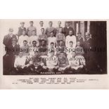 MANCHESTER CITY Black & white team group postcard for early 1900's Rival Photographic Series R.P.