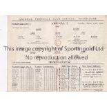 ARSENAL V BIRMINGHAM 1930 Programme for the League match at Arsenal 15/3/1930, scores entered.