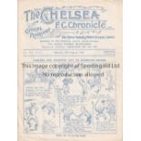 CHELSEA / COVENTRY Home programme v Coventry City 30/8/1924. Not Ex Bound Volume. Folds. No writing.