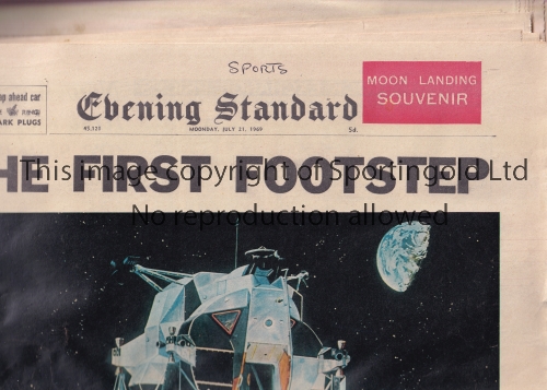 MOON LANDING 1969 Souvenir Evening Standard 21/7/1969 with a colour pictures on the front and back