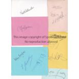 CRICKET AUTOGRAPHS A number of album pages with autographs of cricket and other personalities from