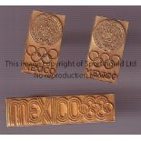 1968 OLYMPIC GAMES MEXICO Tie pin and cufflinks with the official logo. Good