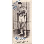 MUHAMMAD ALI AUTOGRAPH A 9" X 4" black & white photo promo card, Heavyweight Champion Of The