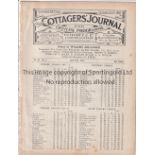 FULHAM Programme Fulham v Croydon Common South Eastern League 27/4/1912. Ex Bound Volume. Lacks