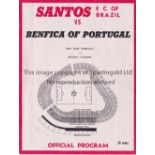 PELE Four page programme Benfica v Santos at the Yankee Stadium in New York 2/9/1968. Pele played