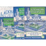 BLACKBURN Four home postponed programmes v Burnley 24/1/1959, Sheffield Wednesday 12/12/1964,