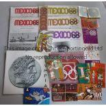 1968 OLYMPIC GAMES MEXICO Press information including Olympic Newsletter magazines numbers 41, 42,