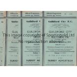 GUILDFORD CITY Five home programmes from the 1949/50 season in the Southern League v Bath ,