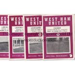 WEST HAM Forty eight home programmes from 50's and 60's Ten from the 50's the balance 60-68, good