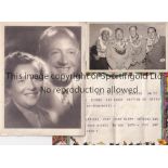 JACK SOLOMONS AUTOGRAPH A Christmas card 1951 with Jack and Fay Solomons on the front, a telegram to