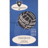 1965 LEAGUE CUP FINAL Programme for the 2nd Leg at Leicester City v Chelsea 5/4/1965. Good