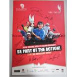 GOLF AUTOGRAPHS 2008 An 18" X 12" poster for 2008 Abu Dhabi Gold Championship signed by 8 golfers