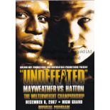 BOXING On site programme Floyd Mayweather v Ricky Hatton World Welterweight Champion at the MGM