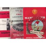 MAN UNITED Sixteen home programmes and 12 aways (mostly 1960's/70's and 80's) plus FA Cup Finals