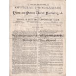 YEOVIL Four page home programme Yeovil & Petters v Pontypridd Southern League 12/4/1924. Folds/