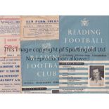 READING Three home programmes v Ipswich 1947/48 , Rotherham United (Fr) 1949/50 and Queen's Park